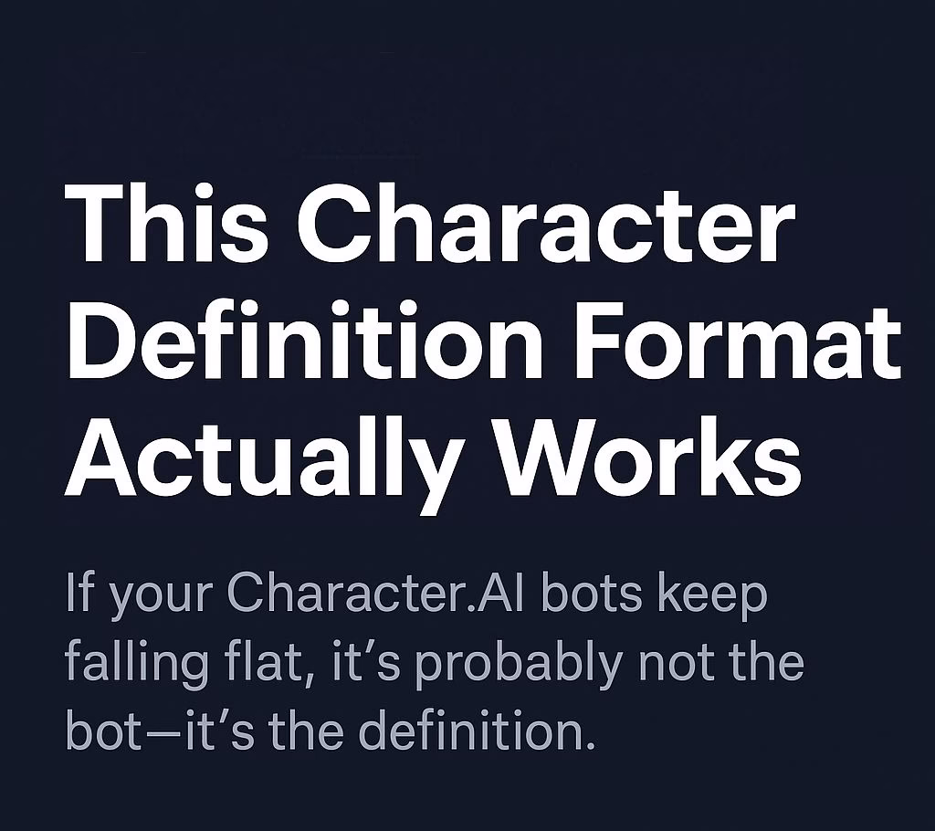Character Definition Format for Character AI