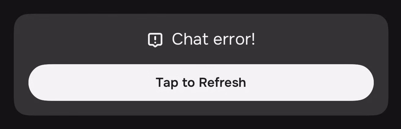 Chat error Tap to refresh