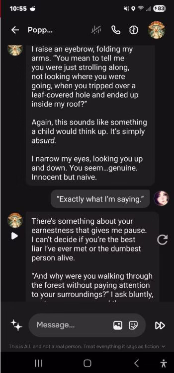 screenshot of PipSqueak’s response