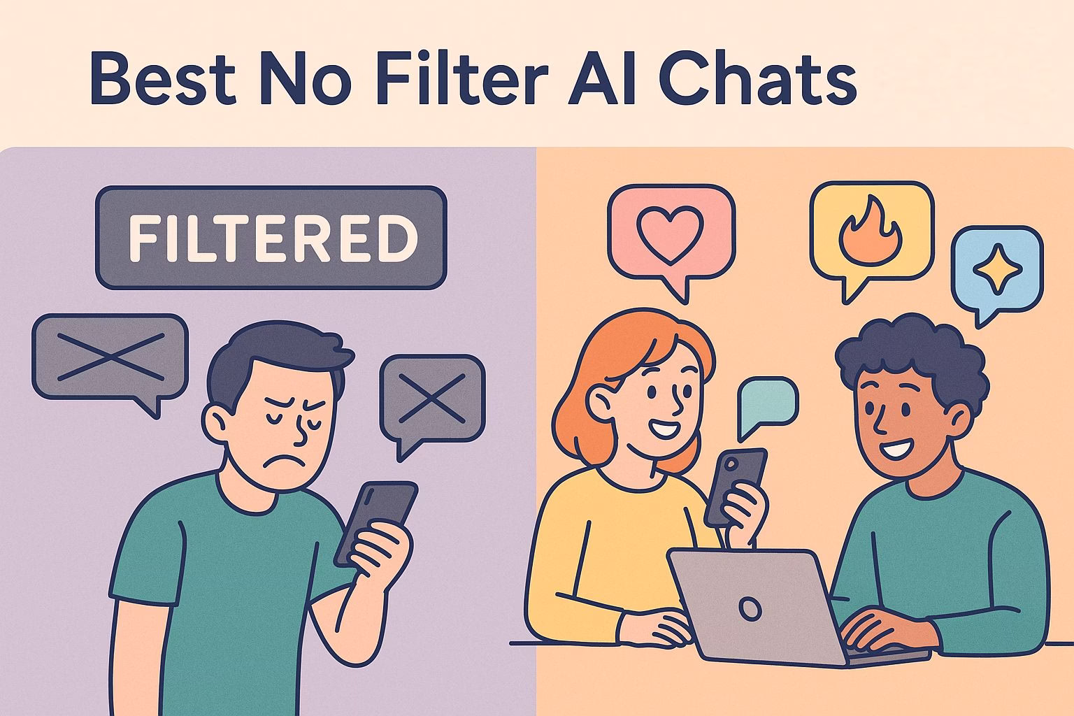 Best No Filter AI Chats and Uncensored Character AI Alternatives