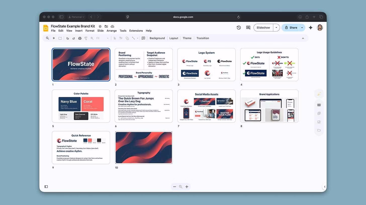 Create a brand kit with Nano Banana Pro