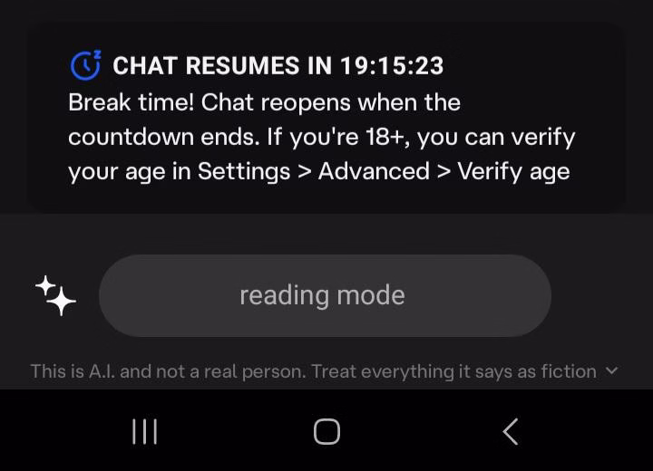 character ai break timers frustrating