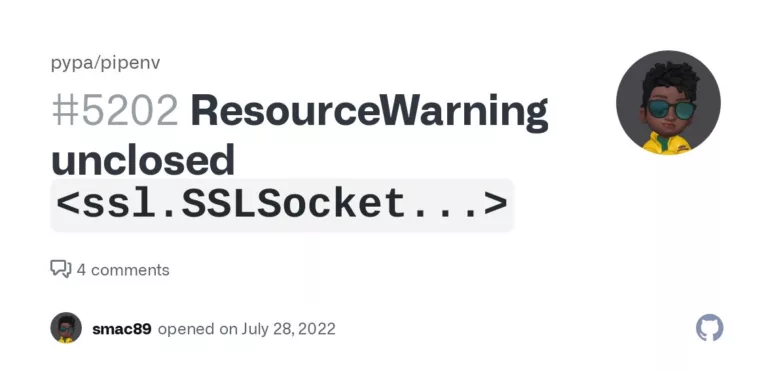 Resource Warning