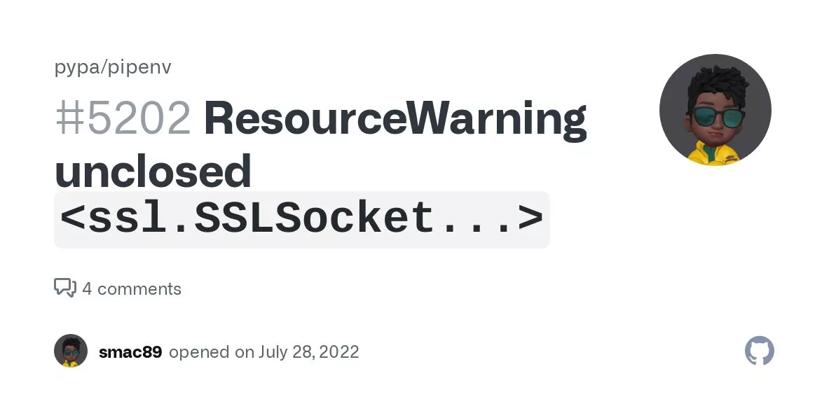 Resource Warning