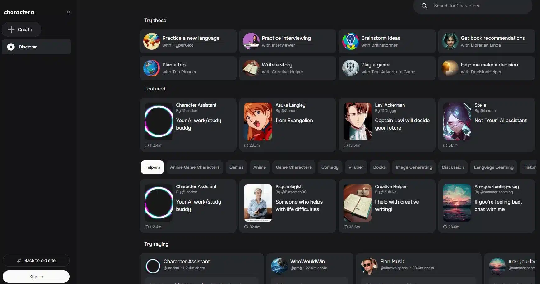 Do characters automatically update