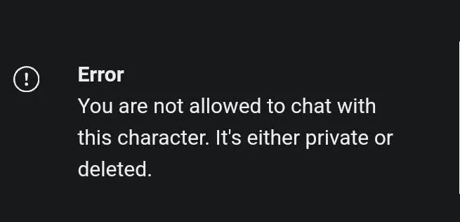You are not allowed to chat with this character. It's either private or deleted.