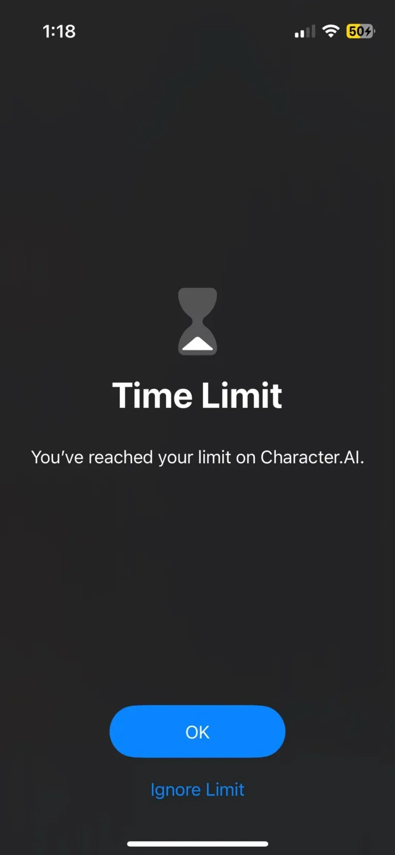 Time Limit – You’ve Reached Your Limit on Character.AI