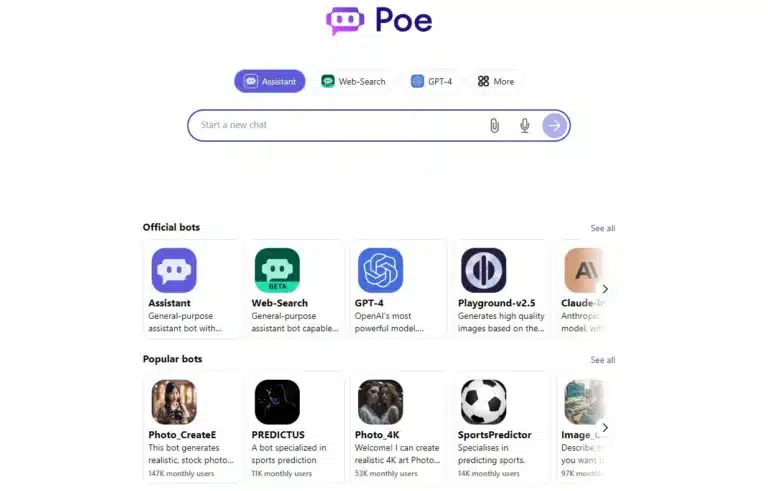 poe ai chatbots