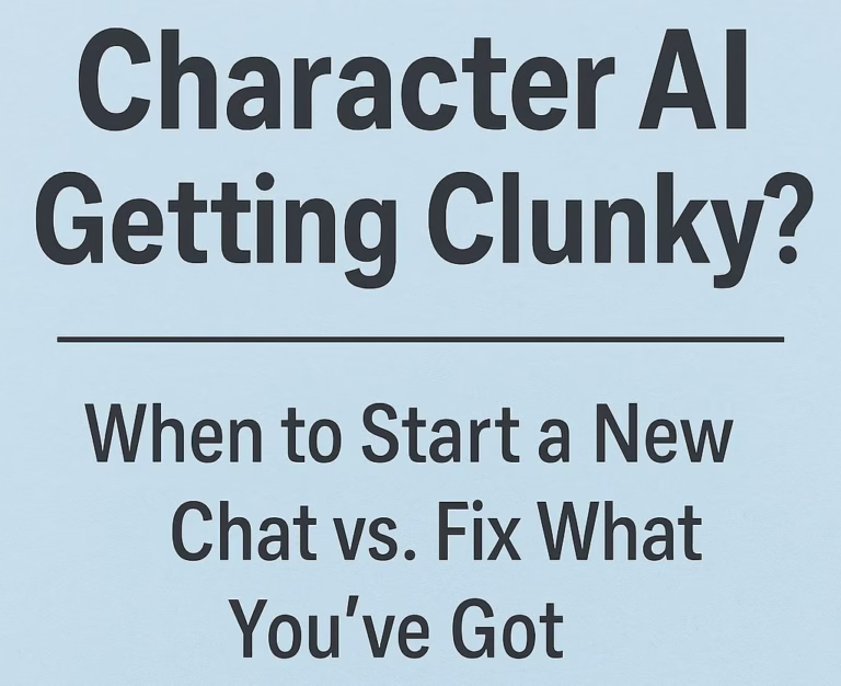 When to start a new chat on Character AI