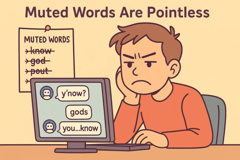 Character AI muted words feature is pointless
