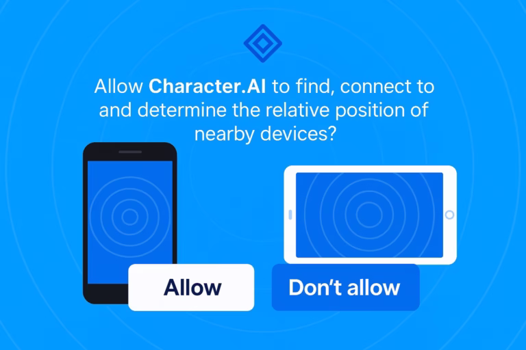 Allow Character.AI to find, connect to and determine the relative position of nearby devices?