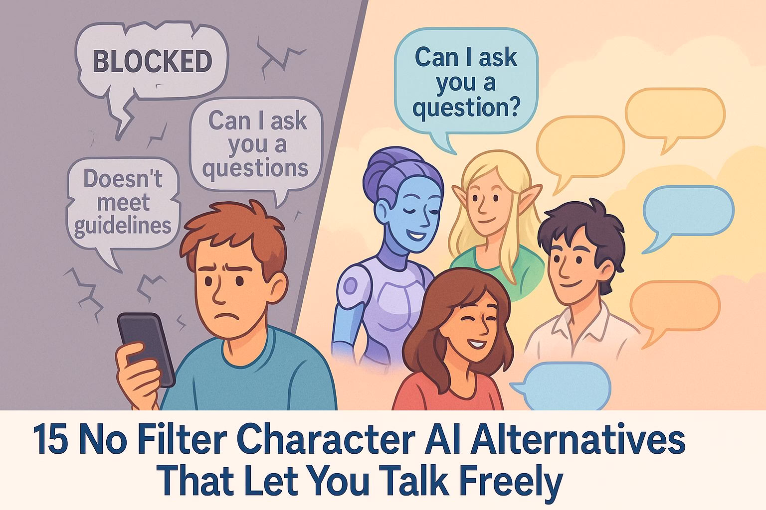 No filter Character AI alternatives
