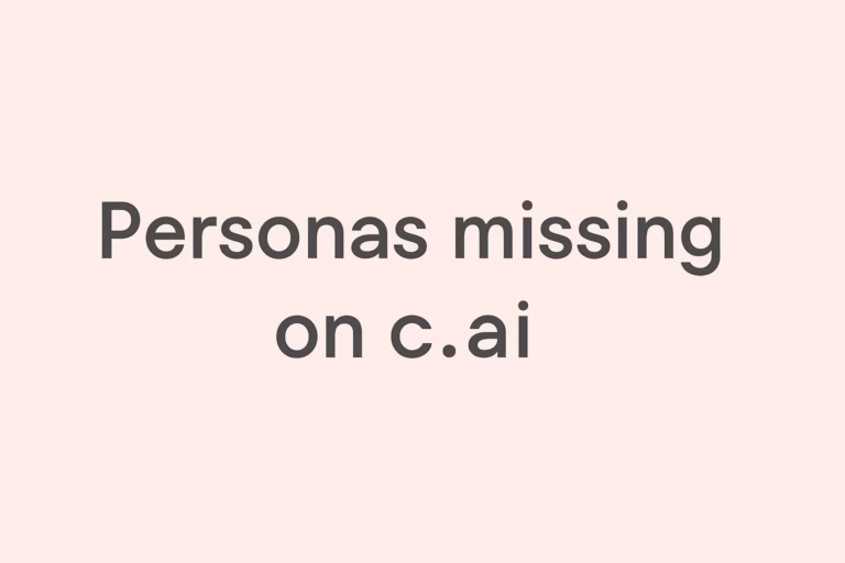 Missing Personas on Character AI