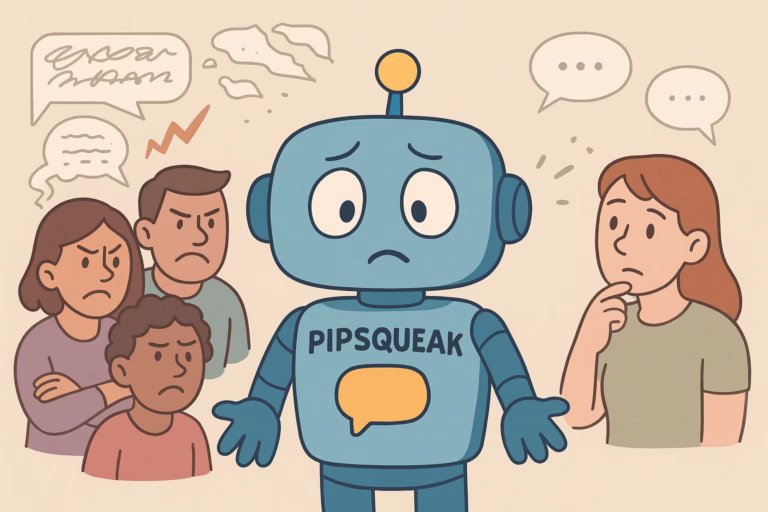 Pipsqueak on character ai is losing quality