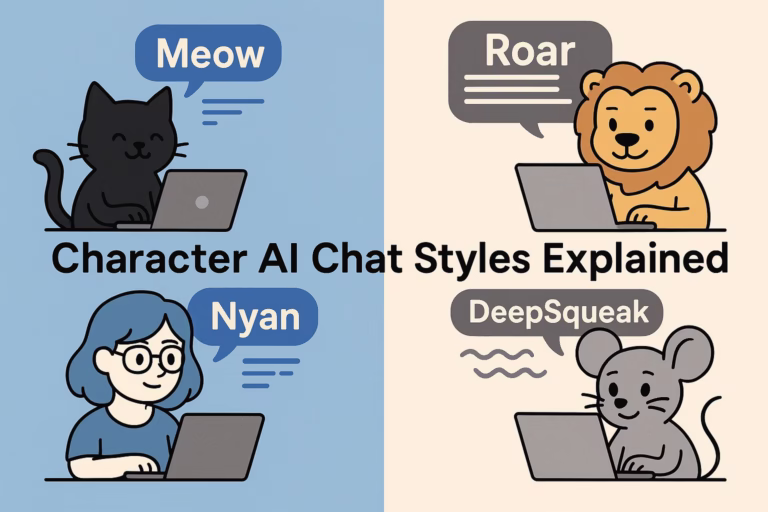 different Character AI chat styles