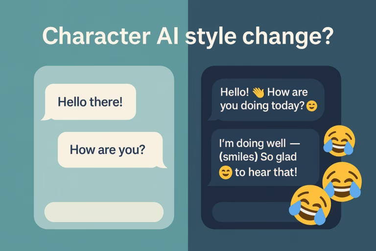 Character AI suddenly change its writing style