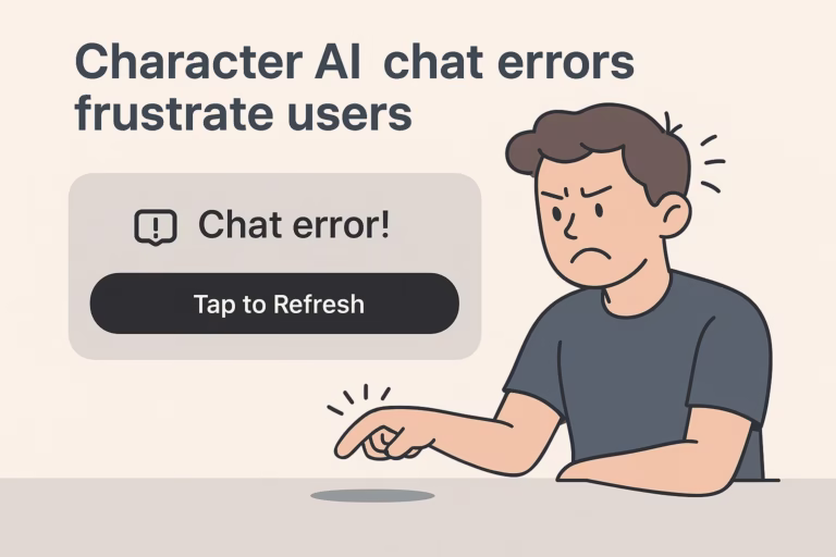Character AI users frustrated with constant chat errors