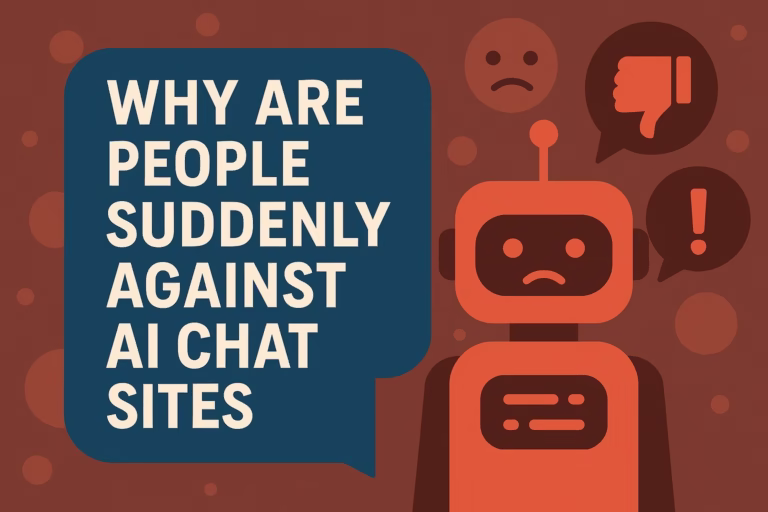 people suddenly against AI chat sites