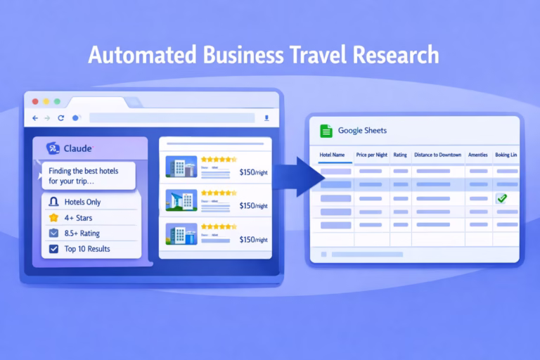 How to use Claude for Chrome to book business trips faster
