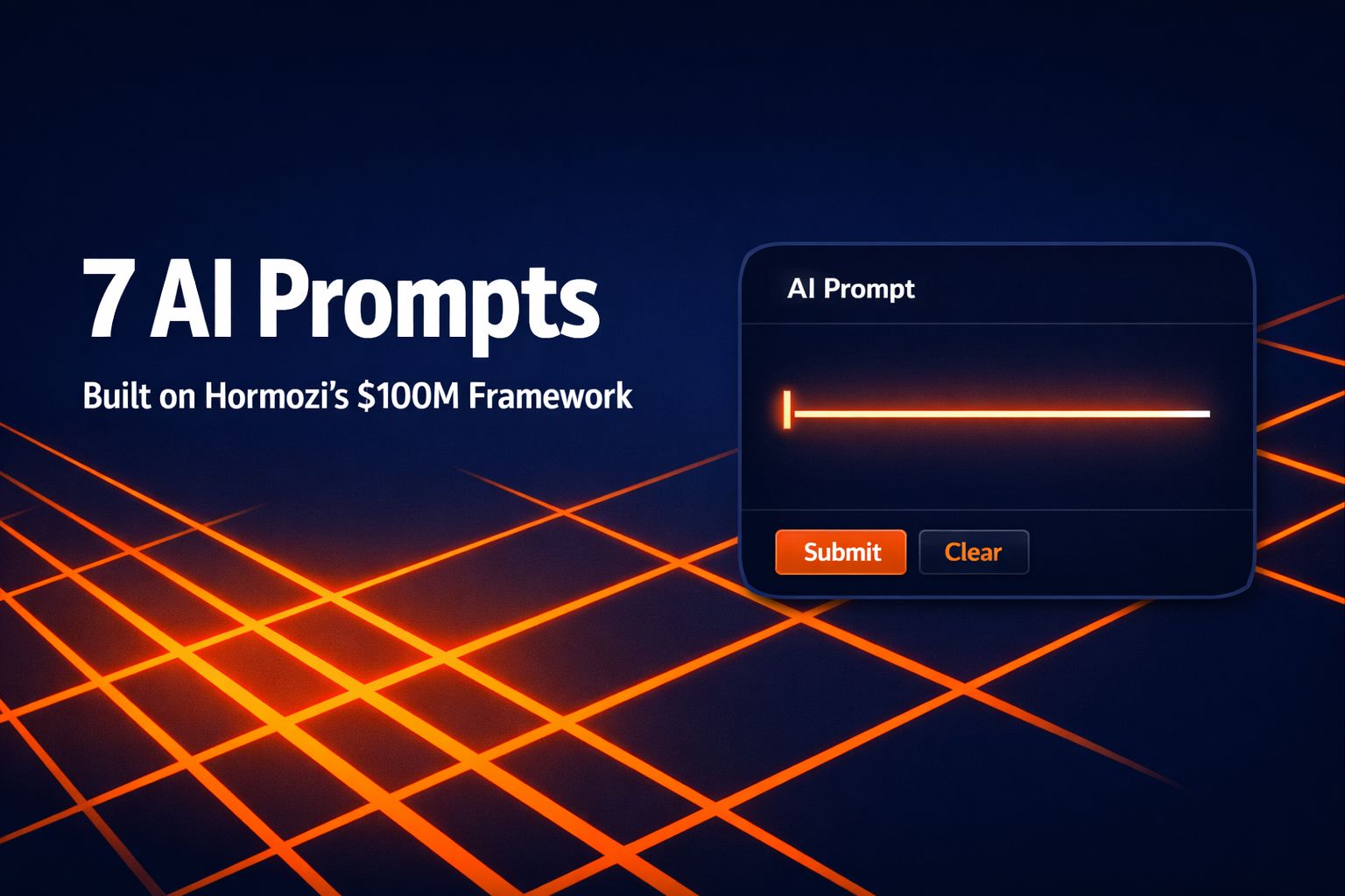 AI prompts built on Alex Hormozi's $100M framework