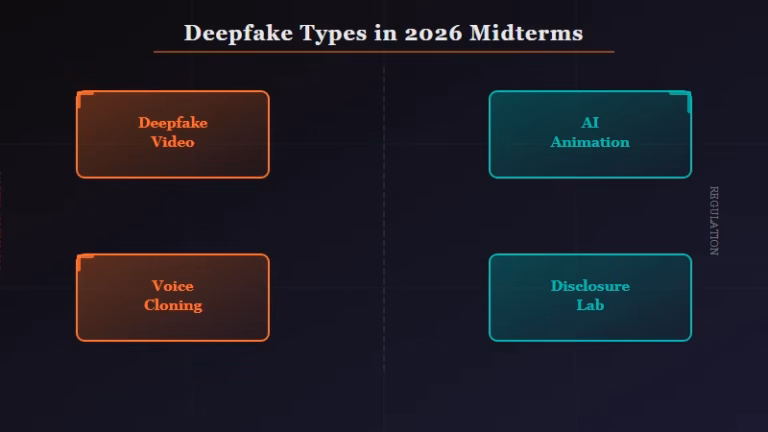 Confirmed political deepfake incidents 2026 midterm elections map