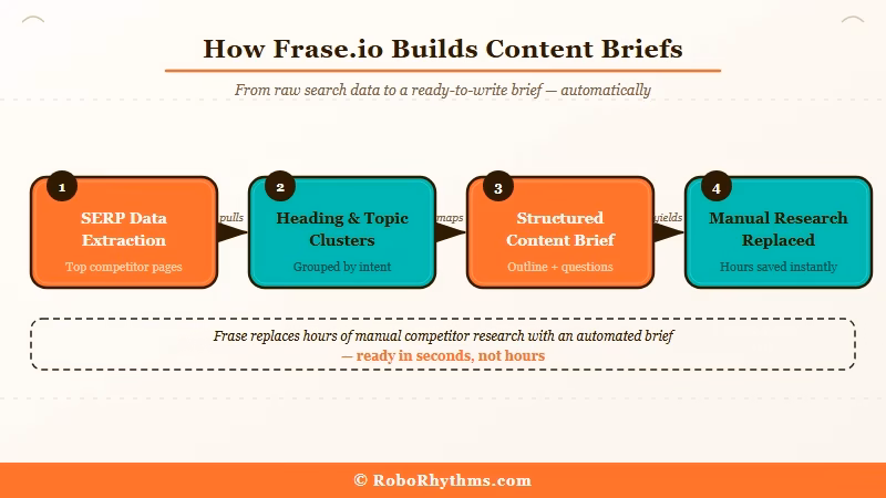 Frase.io SERP research to content brief workflow