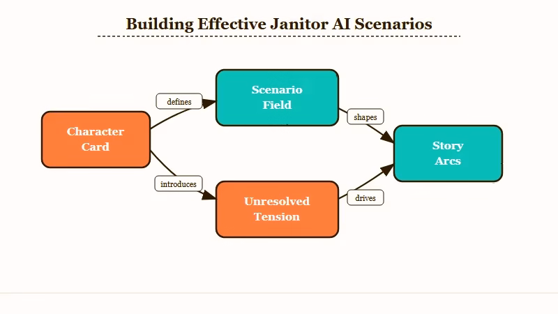 Four elements that make a Janitor AI scenario work