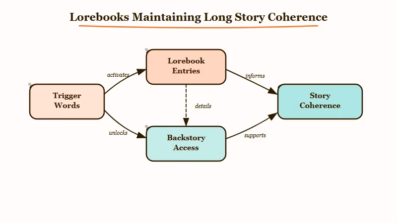 Lorebook trigger system for Janitor AI story memory