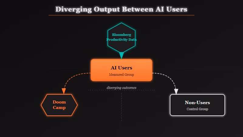 AI white collar jobs doom vs dismissal mainstream views diagram
