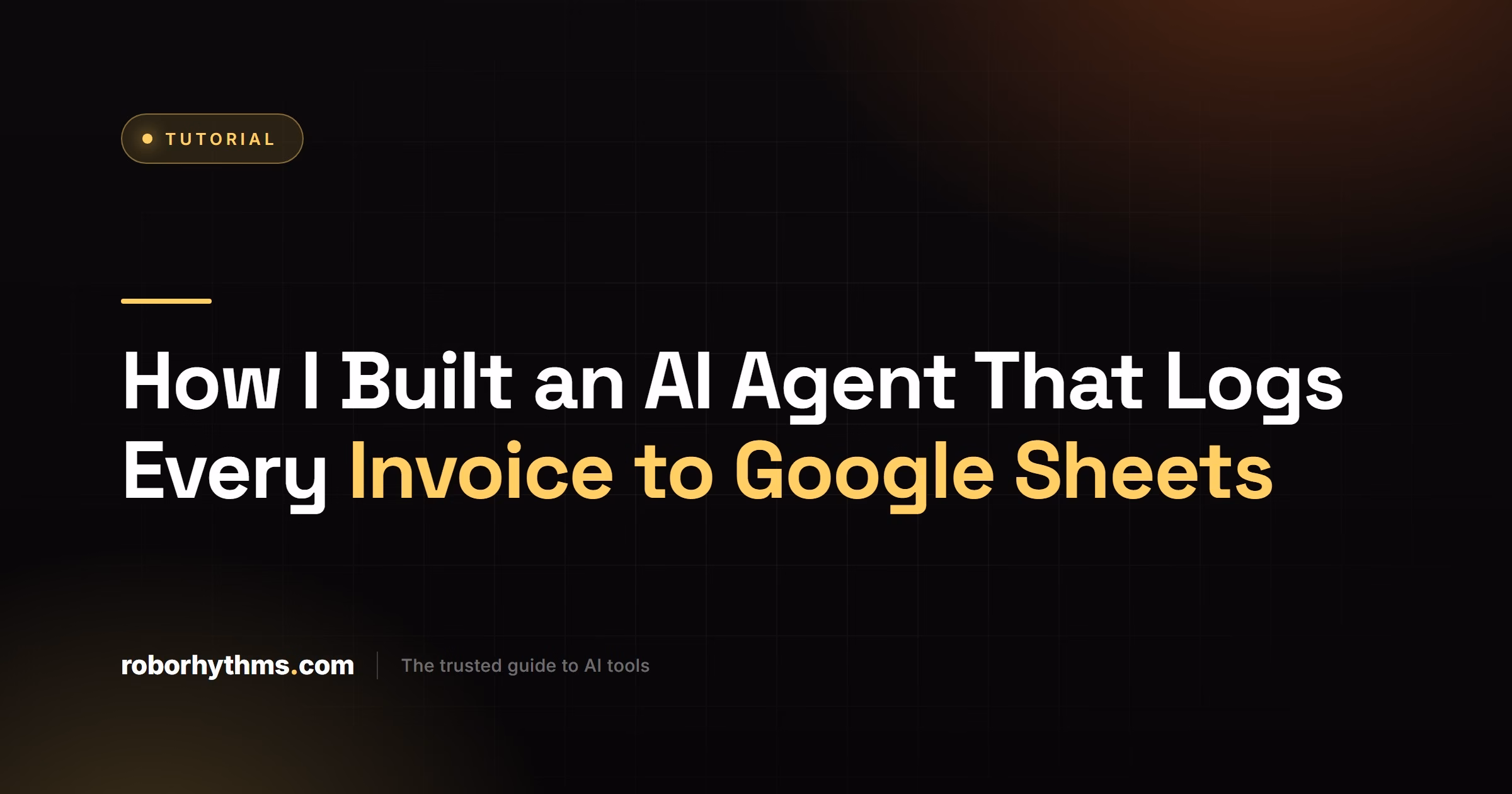 AI Agent Invoice Tracking to Google Sheets
