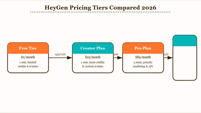 HeyGen pricing tiers and credit system breakdown 2026