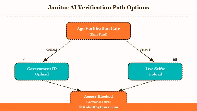 Janitor AI age verification rollout flow