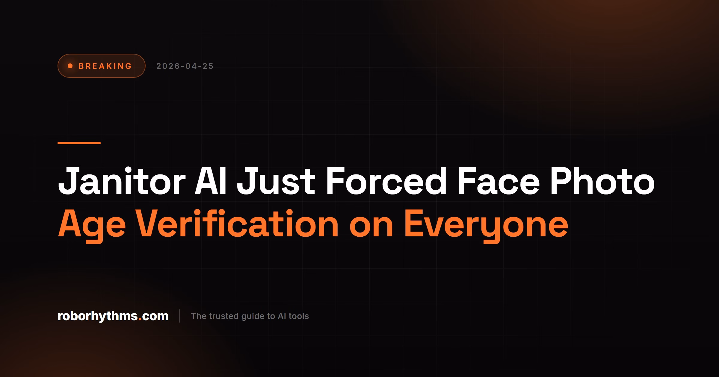 Janitor AI Mandatory Age Verification