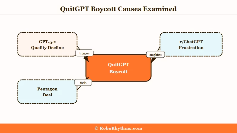 QuitGPT movement ethics versus product quality decline