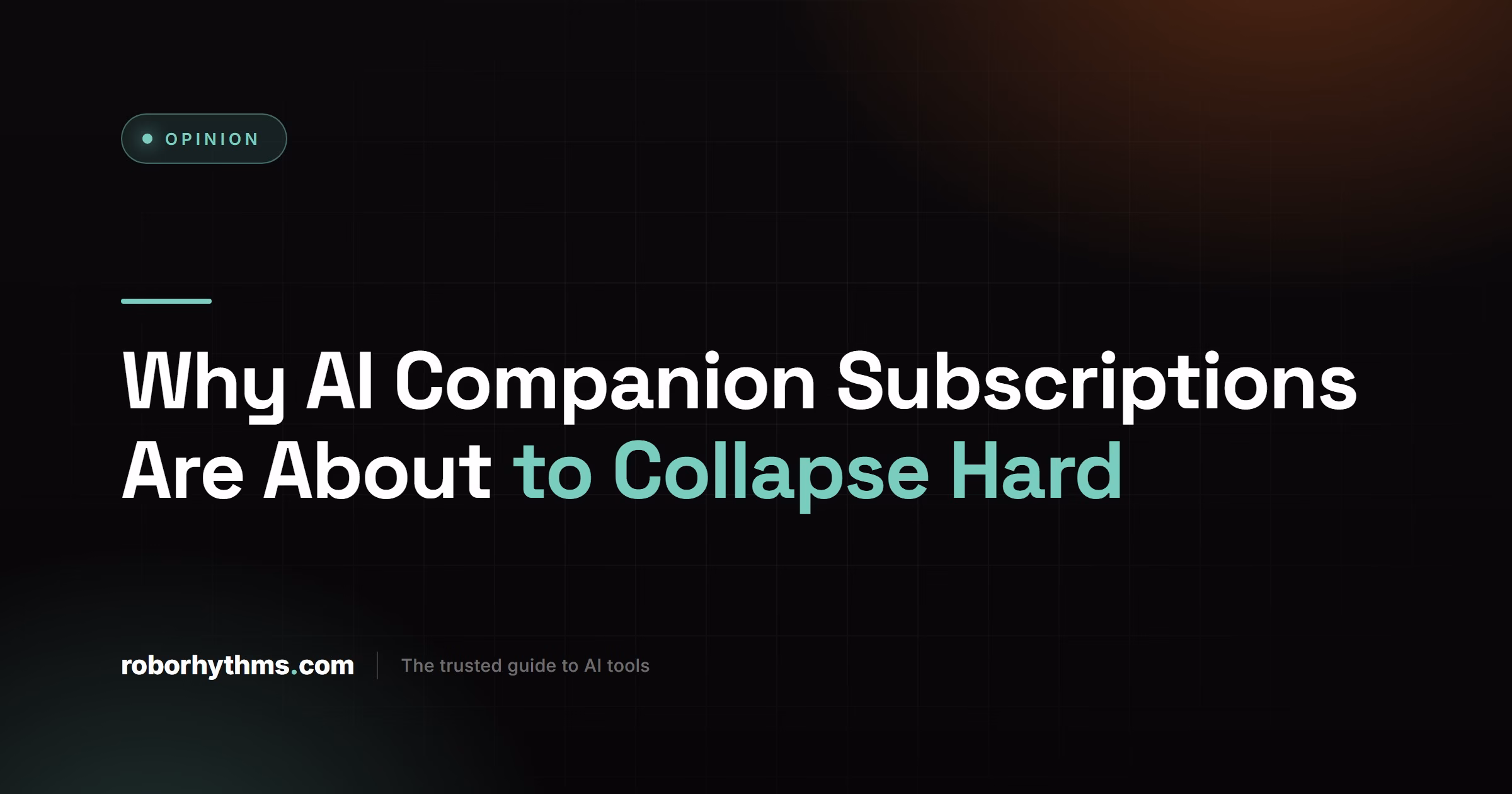 AI Companion Subscriptions Will Collapse