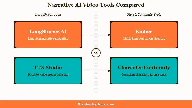 Full length AI animated video narrative tools