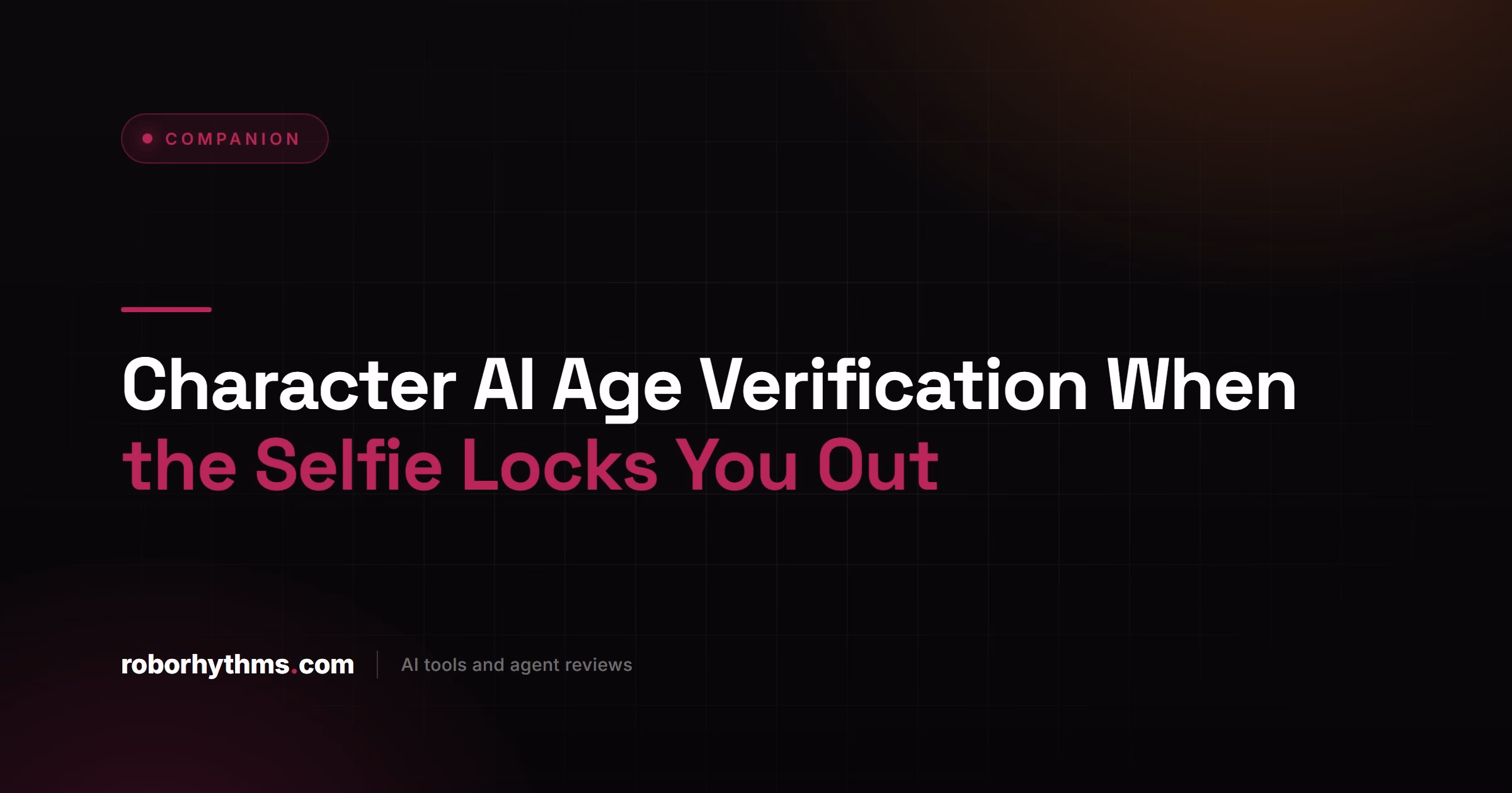 Character AI Age Verification Selfie Lockout Fix