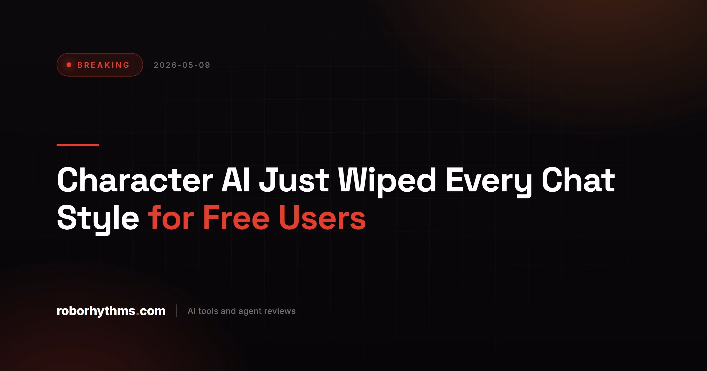 Character AI Just Wiped Every Chat Style for Free Users