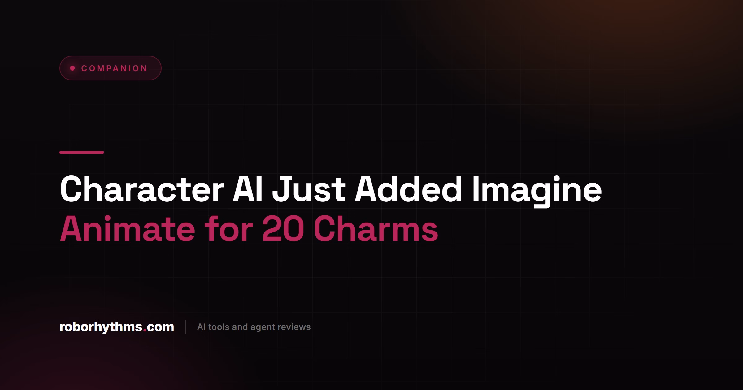 Character AI Just Added Imagine Animate for 20 Charms