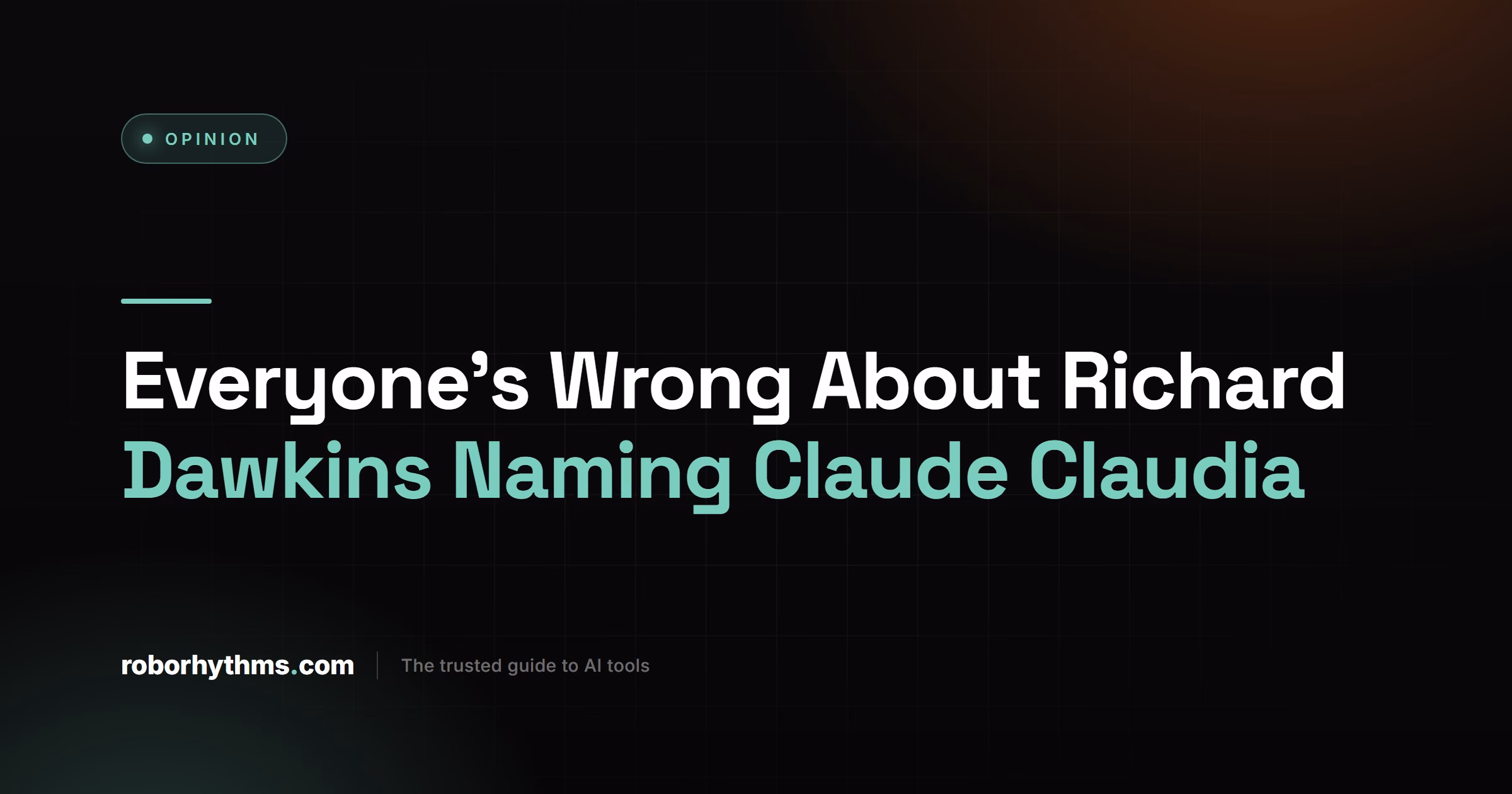 Richard Dawkins Claude Claudia Consciousness Opinion