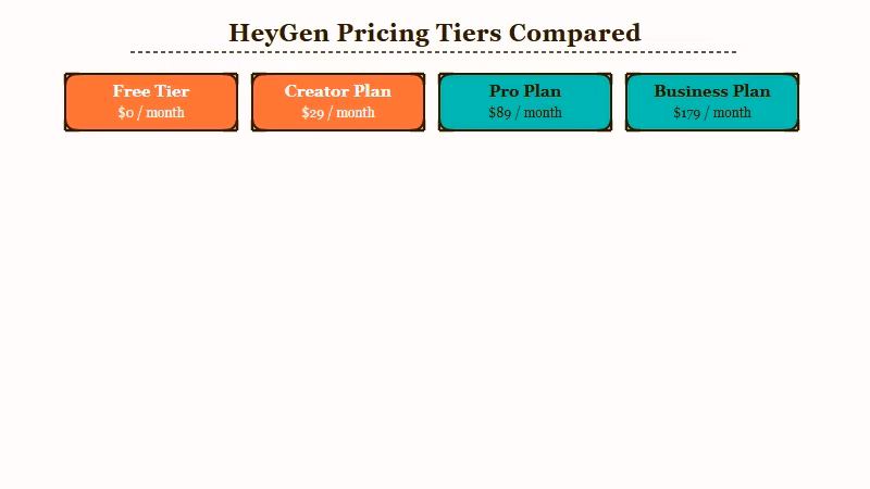 HeyGen pricing tiers and Premium Credit math breakdown