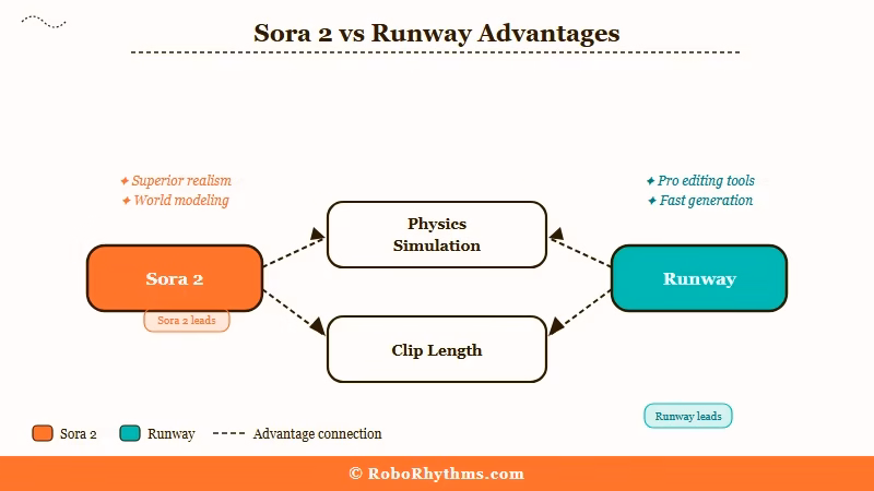 Where Sora 2 wins versus Runway Gen-4