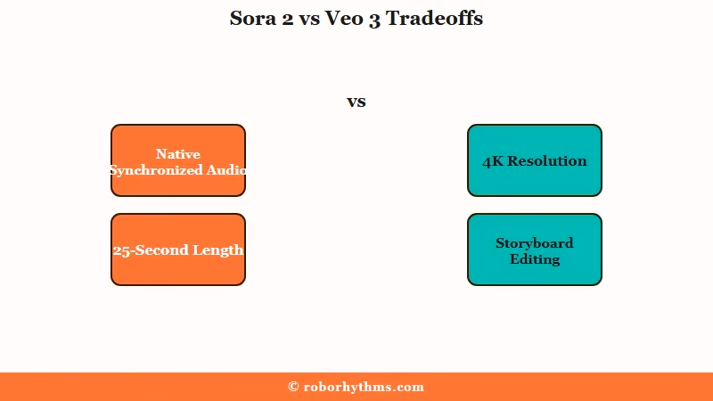 Sora 2 vs Veo 3 capability tradeoffs comparison