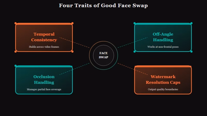 Four criteria for judging AI face swap tools