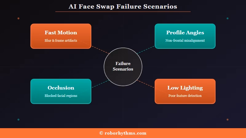 Four scenarios where AI face swap fails