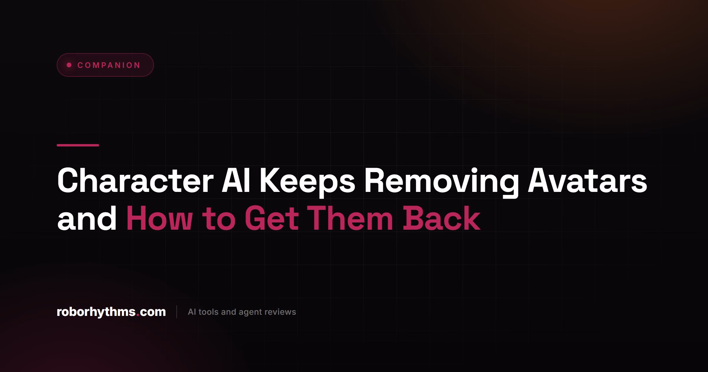 Character AI Avatar Removal