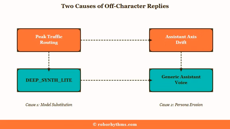 Silent model routing and persona drift