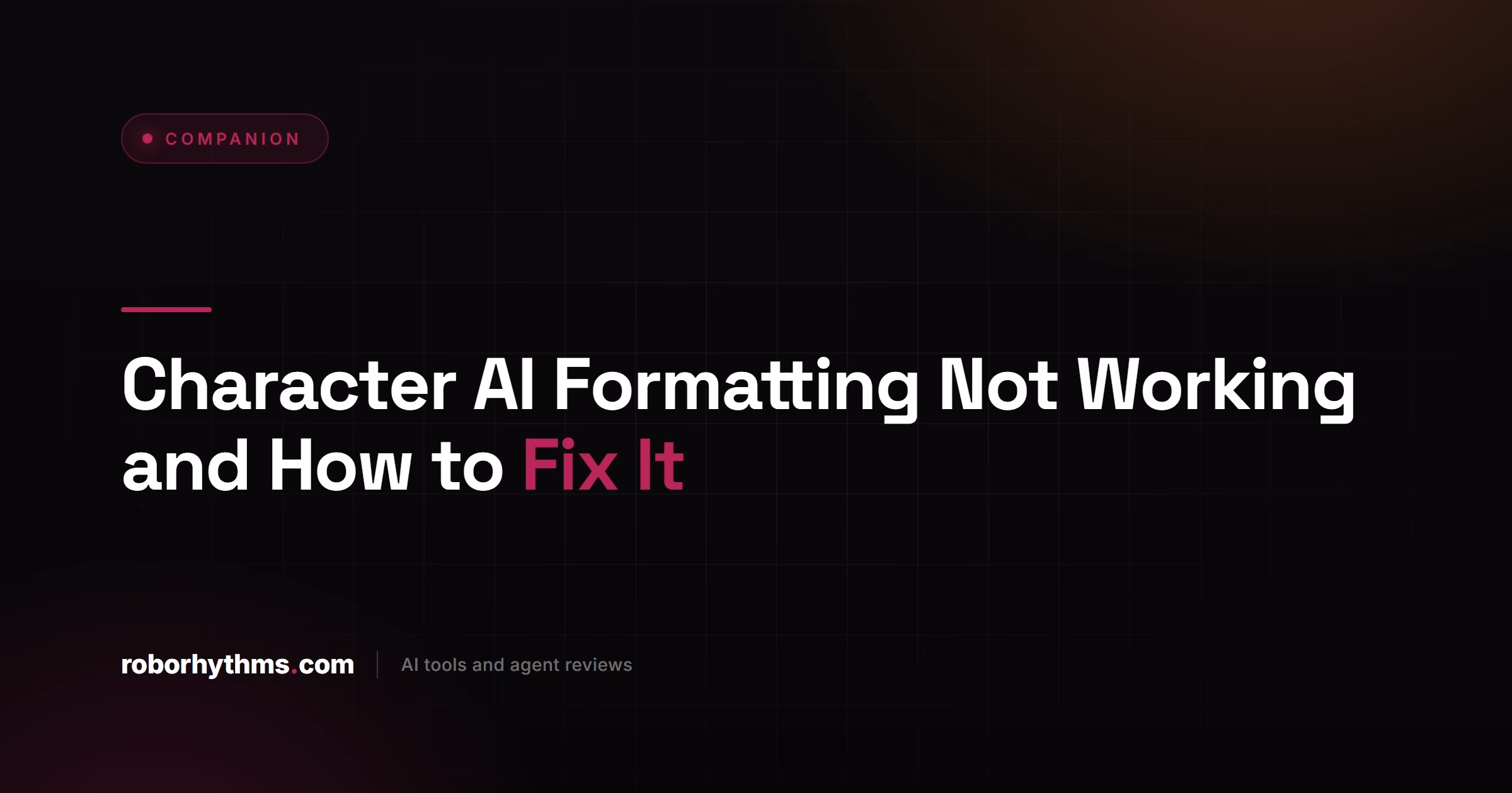 Character AI Formatting Not Working and How to Fix It