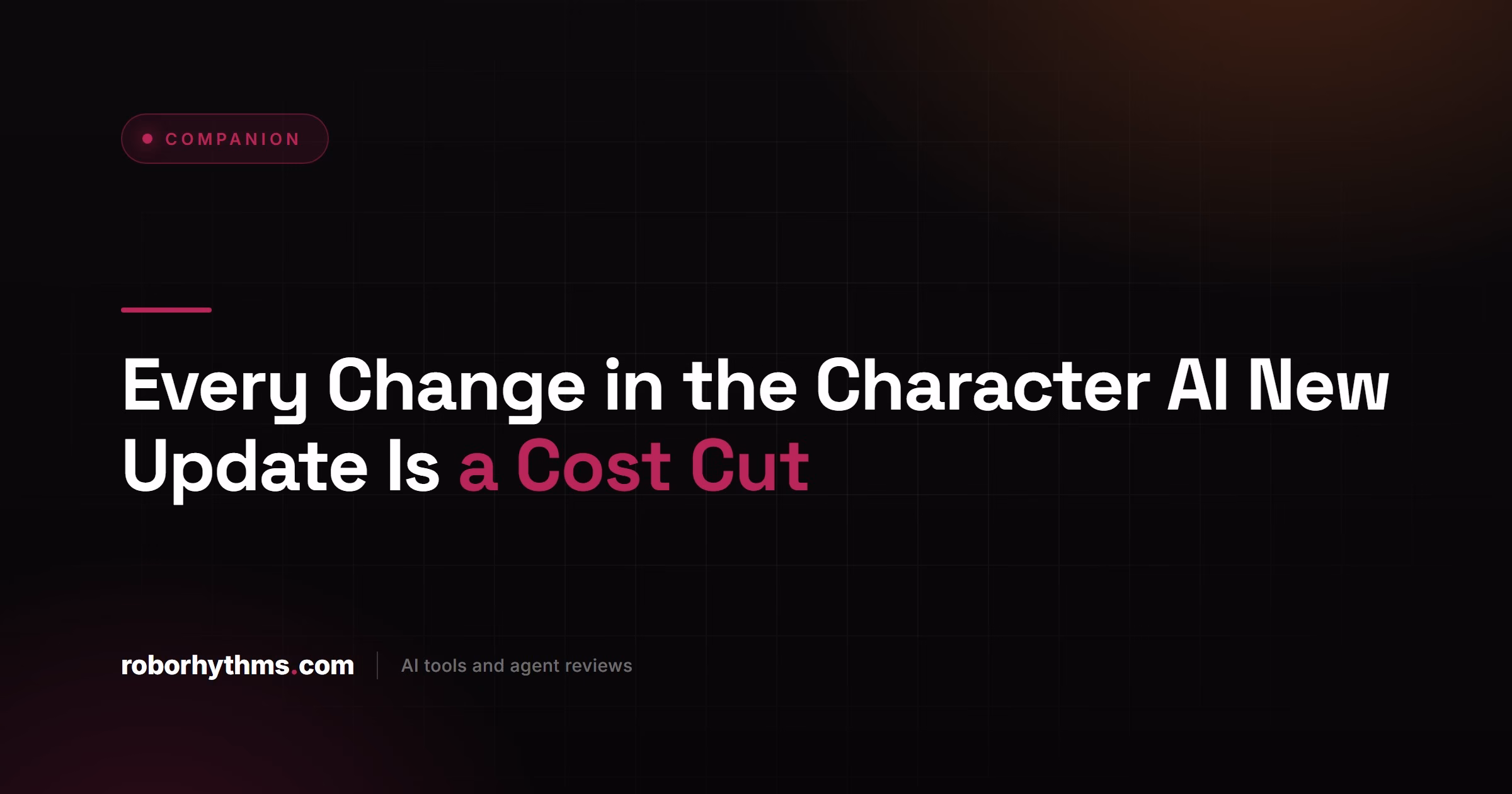 Every Change in the Character AI New Update Is a Cost Cut