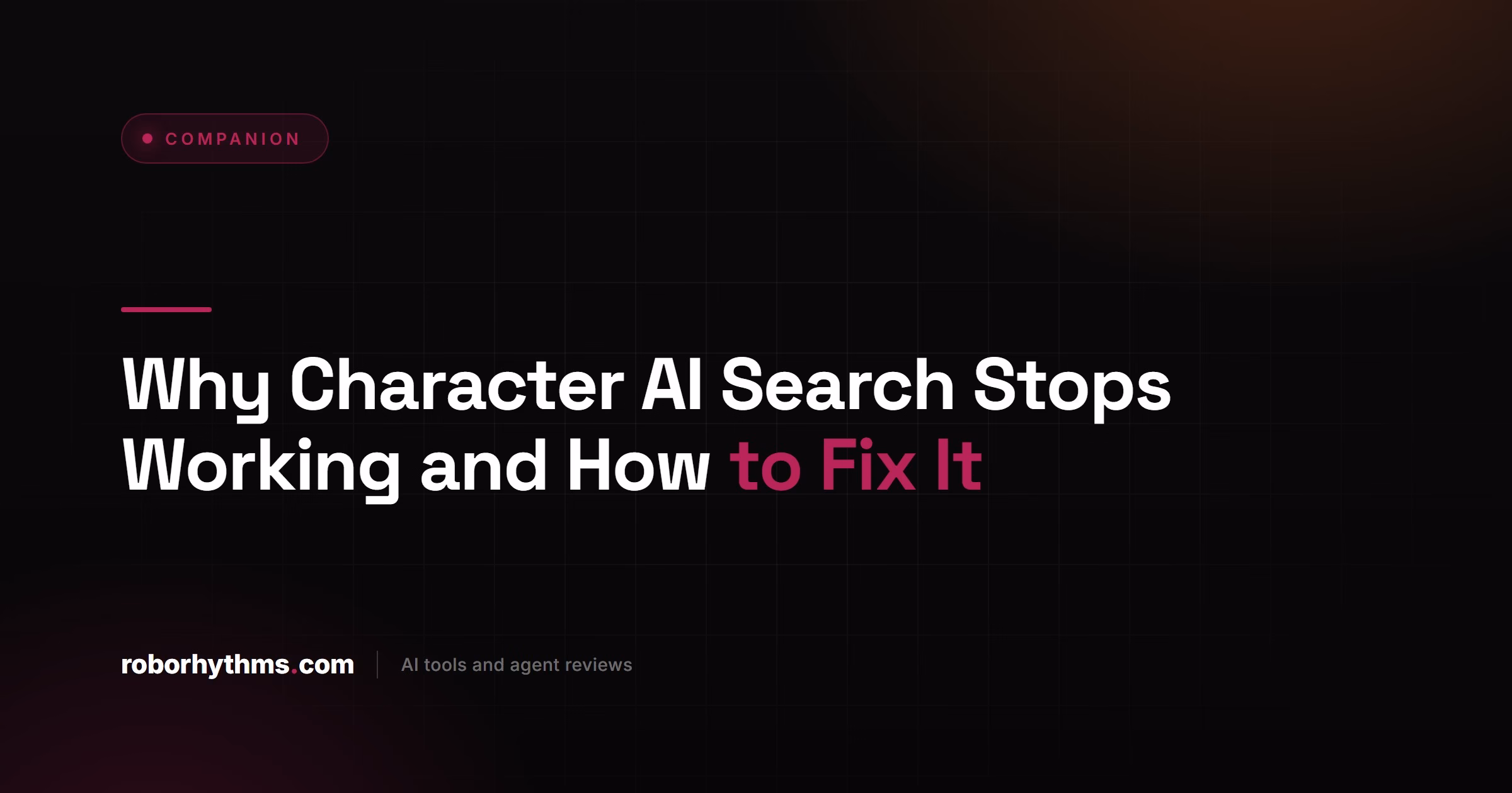 Why Character AI Search Stops Working and How to Fix It